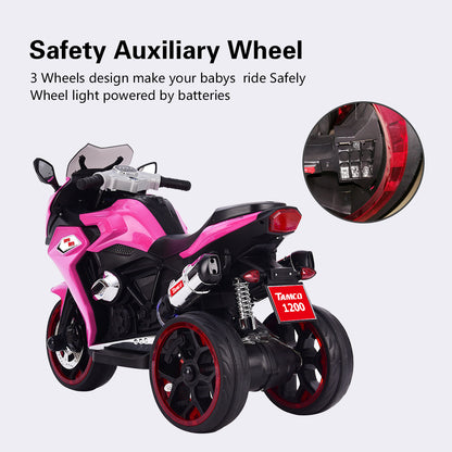 TAMCO 12V Kids Electric motorcycle/ ride on motorcycle,Girls Motorcycle, Children Battery Motor Bikes Rechargeable 3 Wheels Ride on Kids Electric Motorcycle with Light Wheels /electric ride on car