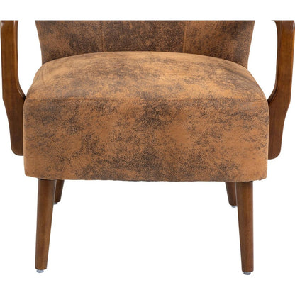 Wood Frame Armchair, Modern Accent Chair Lounge Chair for Living Room