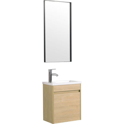 Bathroom Vanity With Single Sink, 18 Inch For Small Bathroom (Excluding Faucets)