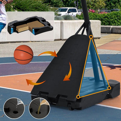 Portable Basketball Hoop Basketball System 8-10ft Height Adjustable for Youth Adults LED Basketball Hoop Lights, Colorful lights, Waterproof uper Bright to Play at Night Outdoors,Good Gift for Kids