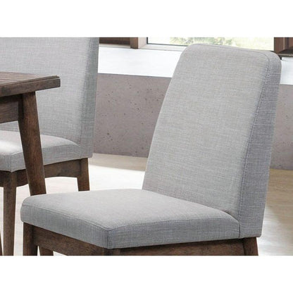 Mid-Century Style Dining Chairs 2pcs Set Solid wood Fabric Upholstered Cushion Chair