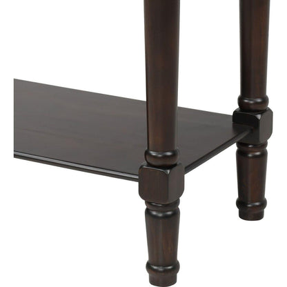 Narrow Console Table, Slim Sofa Table with Three Storage Drawers and Bottom Shelf for Living Room, Easy Assembly (Espresso) - Streamdale Furniture