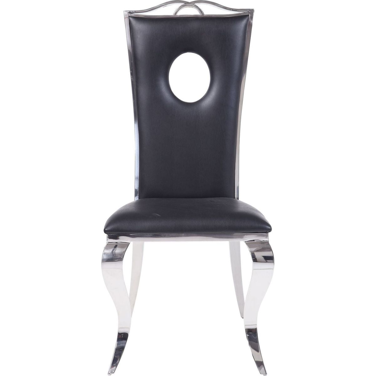 Cyrene Side Chair (Set-2) in PU & Stainless Steel