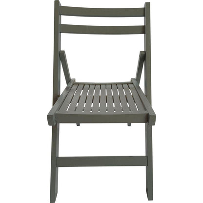 Furniture Slatted Wood Folding Special Event Chair - Gray, Set of 4, FOLDING CHAIR, FOLDABLE STYLE