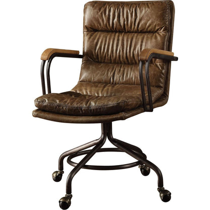 Harith Office Chair in Vintage Whiskey Top Grain Leather