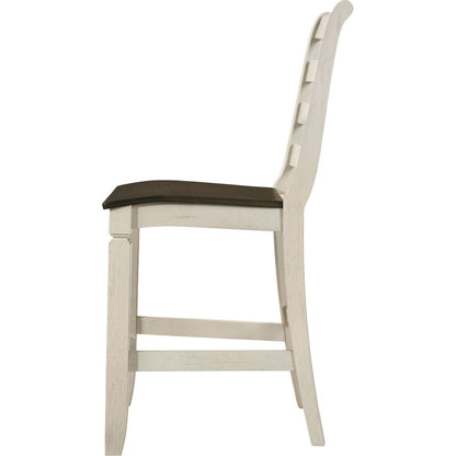 Tasnim Counter Height Chair, Oak & Antique White Finish