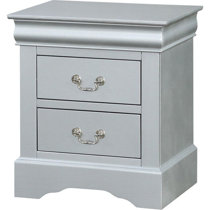 Louis Philippe III Nightstand in Platinum