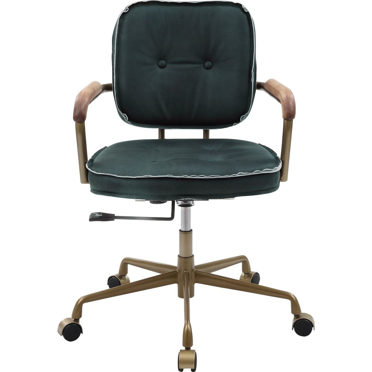 Siecross Office Chair, Emerald Green Leather