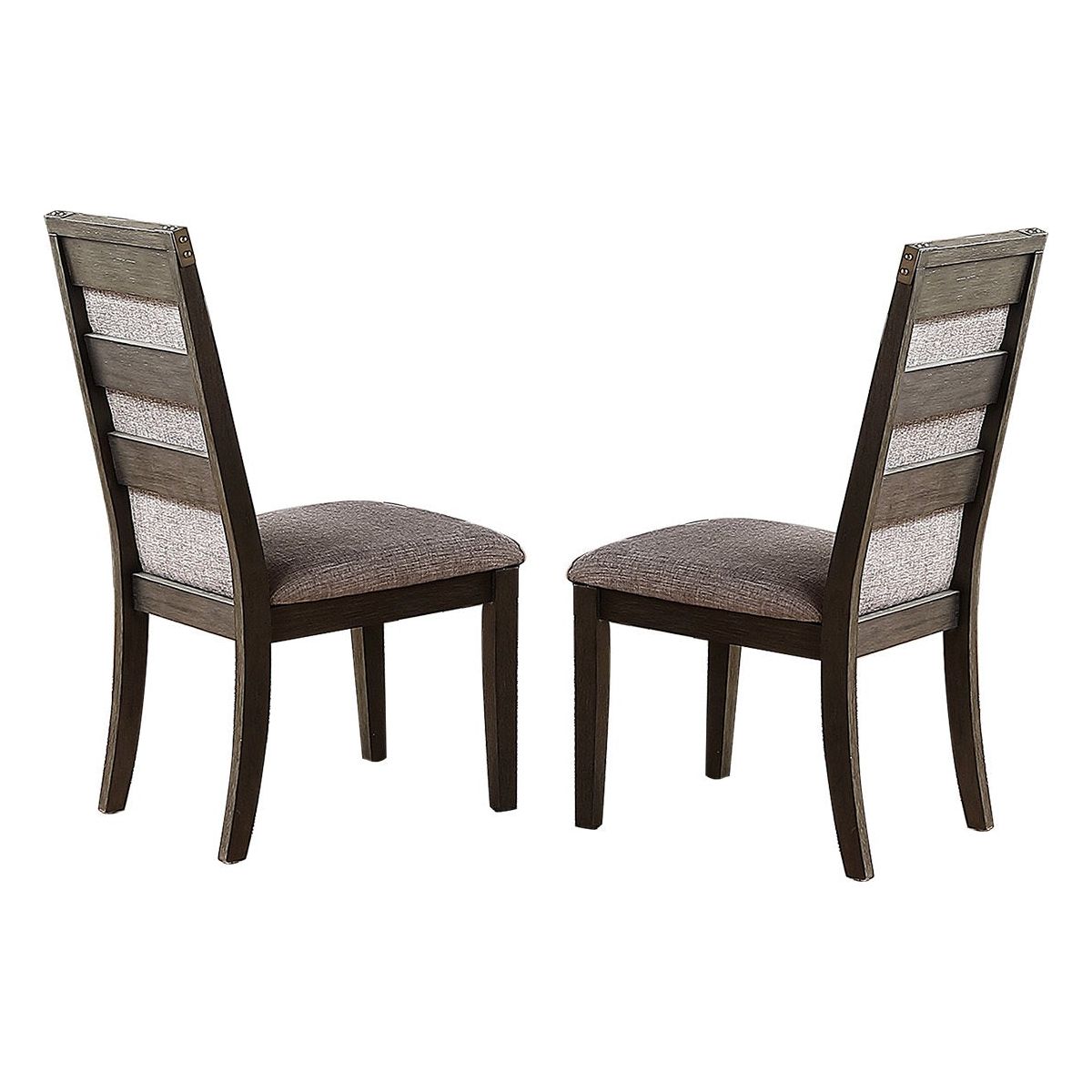 Dining Chair With Upholstered Cushion, Grey (Set of 2)