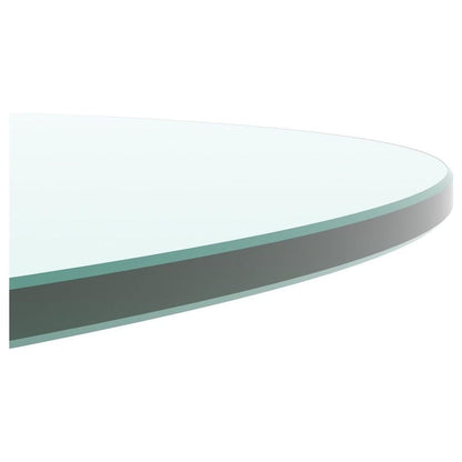 20" Inch Round Tempered Glass Table Top Clear Glass 1/4" Inch Thick Flat Polished Edge