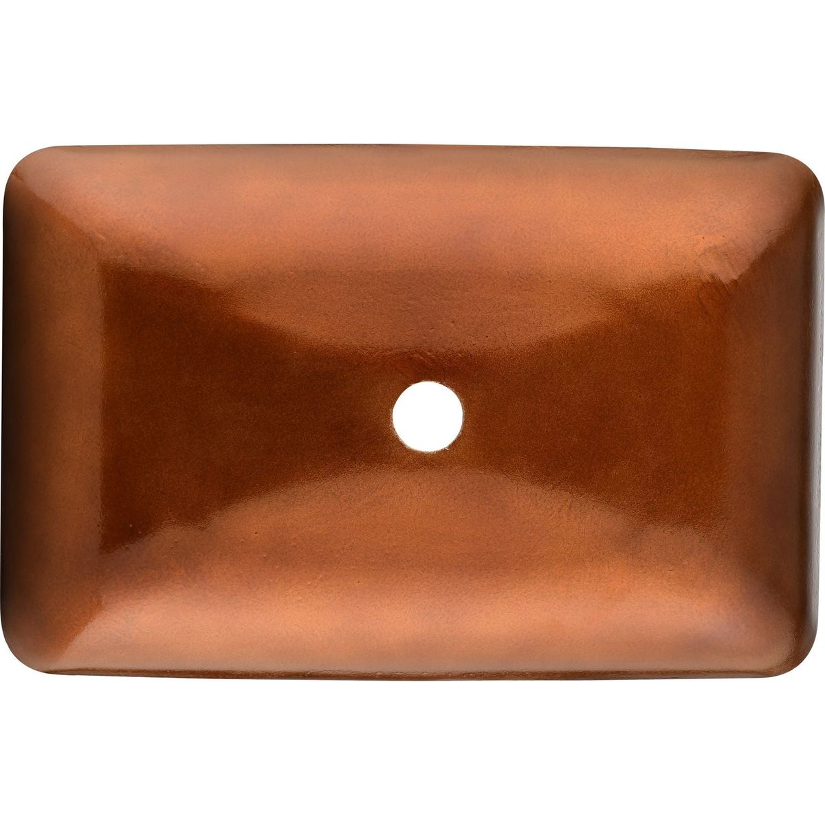 22.5" L -L -14.5" W -4 1/2 in. Handmade Glass Rectangle Vessel Bathroom Sink Set in Rich Chocolate Brown Finish with gold Faucet and gold Pop Up Drain