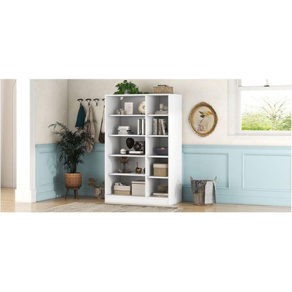 3-Door Shutter Wardrobe with shelves, White