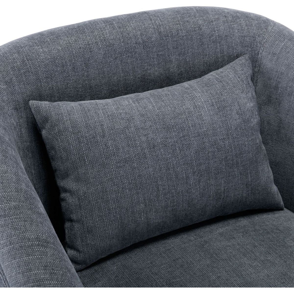 degree Swivel Accent Armchair Linen Blend Grey