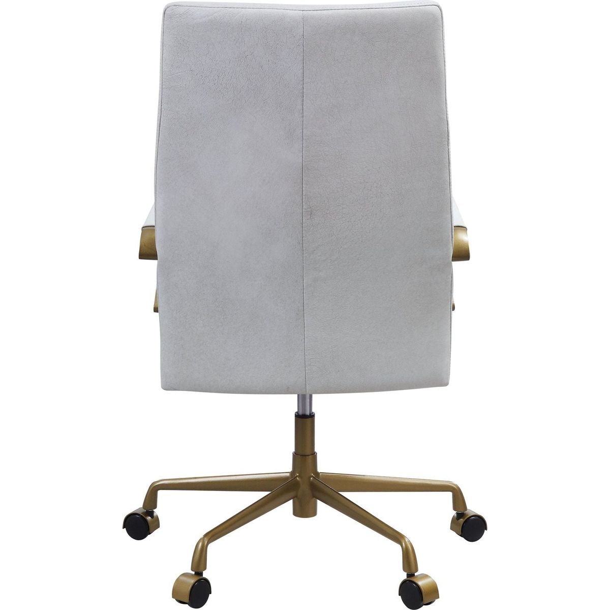 Duralo Office Chair in Vintage White Top Grain Leather