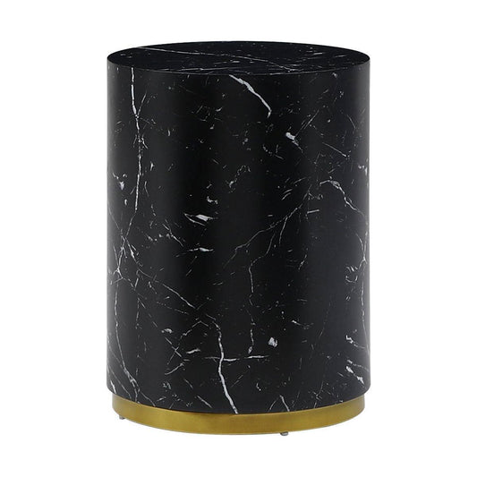 15.75inch Round Sidetable for Living Room Fully Assembled Black