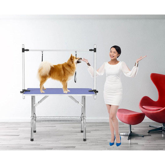 36" Folding Dog Pet Grooming Table Heavy Duty Stainless Steel pet dog Cat Grooming Table