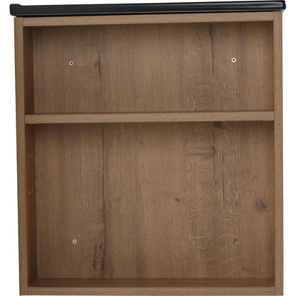 30 Inch Bathroom Vanity With Black Ceramic Basin and Adjust Open Shelf (KD-PACKING)