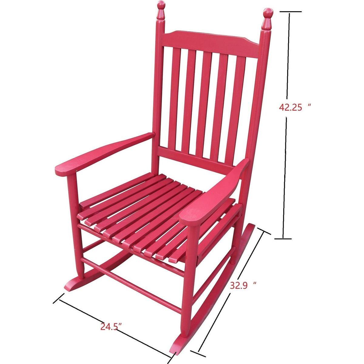 wooden porch rocker chair Red