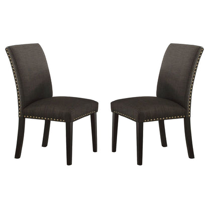 Ployfiber Upholstered Dining Chair, Ash Black (Set of 2)