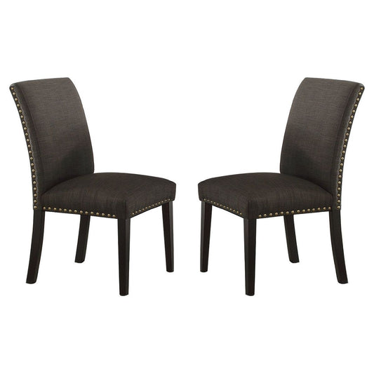 Ployfiber Upholstered Dining Chair, Ash Black (Set of 2)