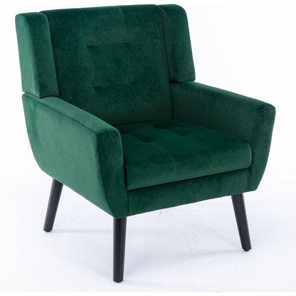 Modern Soft Velvet Material Ergonomics Accent Chair Living Room Chair Bedroom Chair Home Chair With Black Legs For Indoor Home - Streamdale Furniture