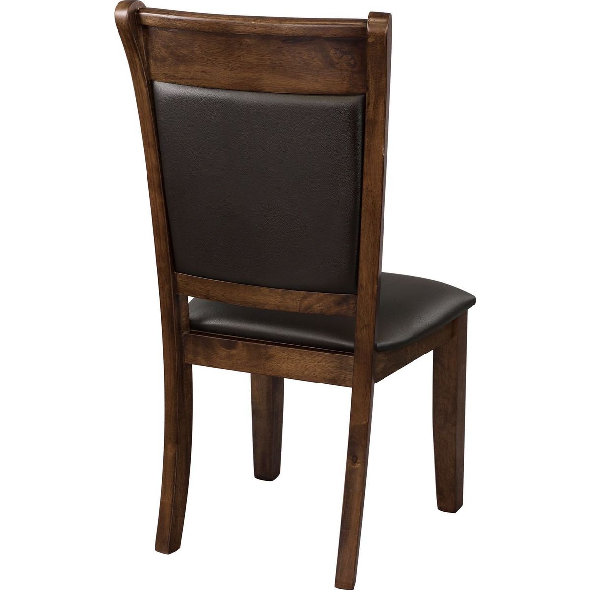 Classic Light Rustic Brown Finish Wooden Side Chairs 2pc Set Upholstered Seat Back Casual Dining Room Furniture