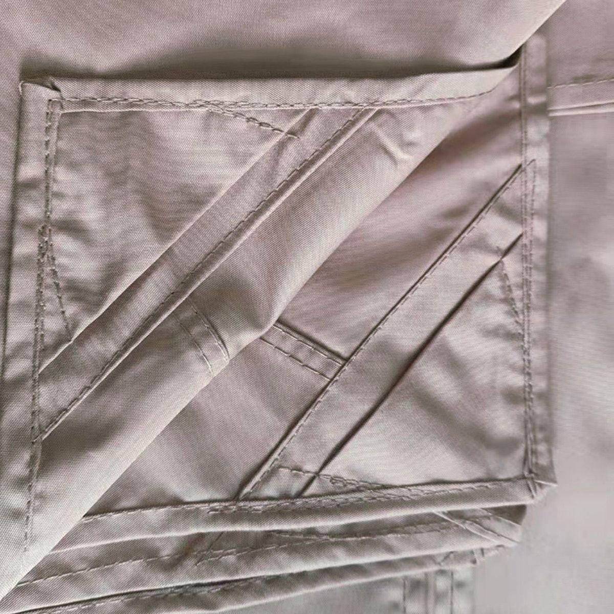 8x5Ft Grill Gazebo Replacement Canopy,Double Tiered BBQ Tent Roof Top Cover,Beige