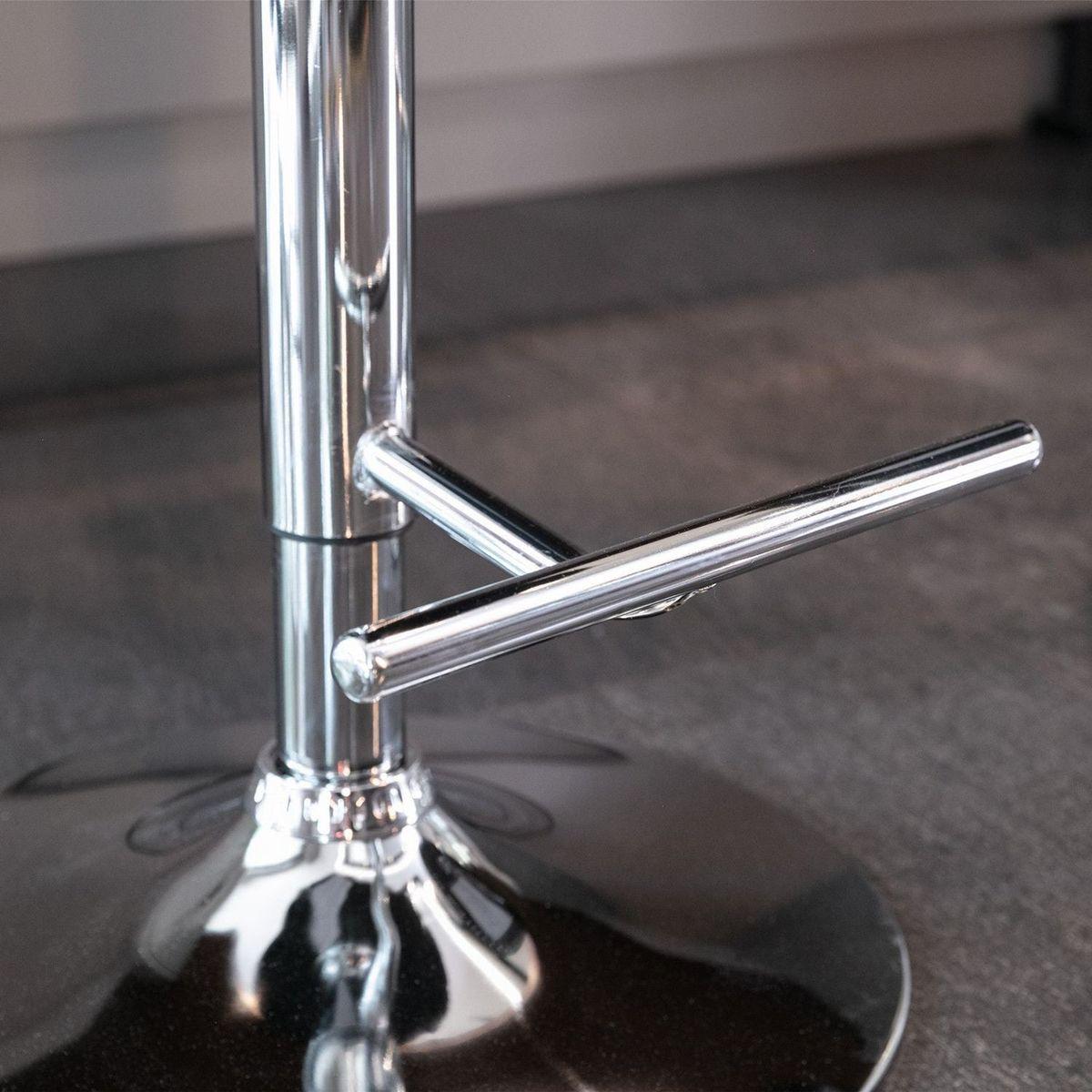 Swivel Velvet Barstools Adjusatble Seat Height from 25-33 Inch, Modern Upholstered Chrome base Bar Stools with Backs Comfortable Tufted for Home Pub and Kitchen Islandlack, Set of 2) - Streamdale Furniture