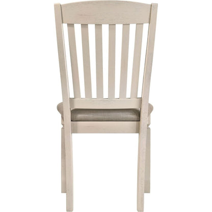 Fedele Side Chair, Tan Fabric & Cream Finish