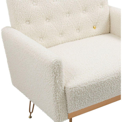 Accent Chair, leisure single sofa with Rose Golden feet