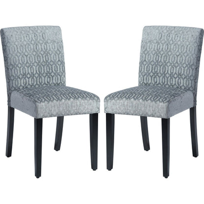 Upholstered Dining Chairs Set of 2 Modern Dining Chairs with Solid Wood Legs, Grey