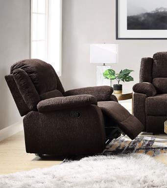 Madden Glider Recliner, Brown Chenille