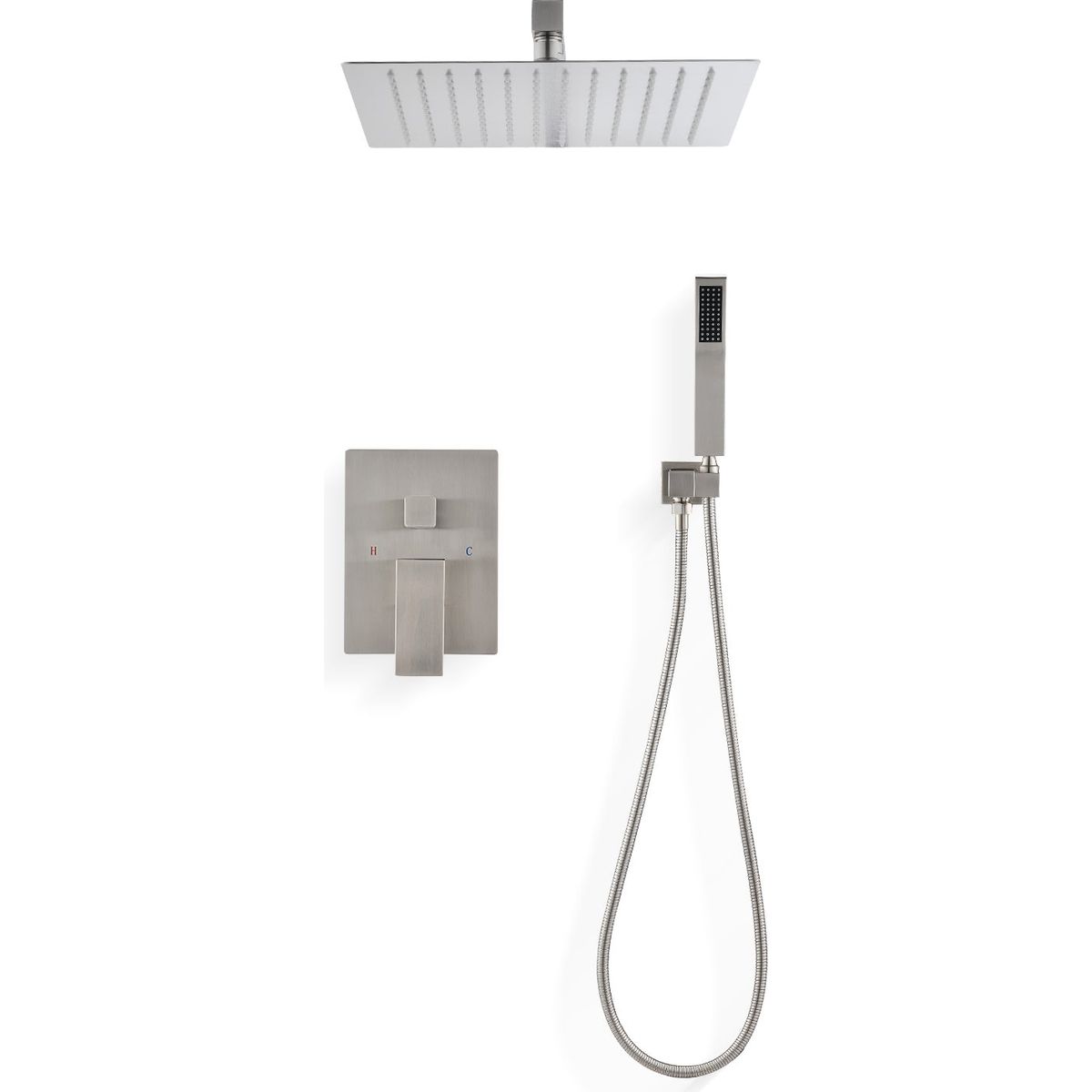 Ceiling Mounted Shower System Combo Set with Handheld and 10" Shower head