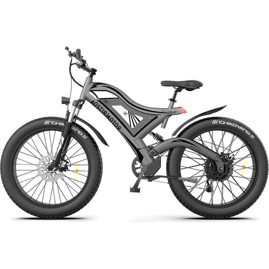 26" 750W Electric Bike Fat Tire 48V 15AH Removable Lithium Battery for Adults