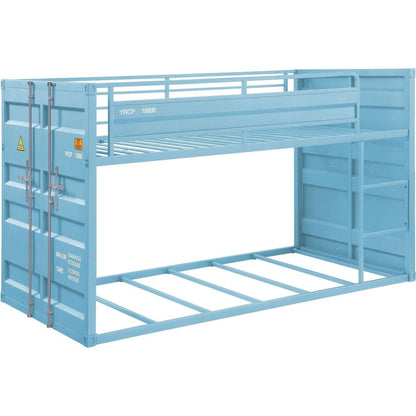 CarTwin/Twin Bunk Bed, Aqua Finish