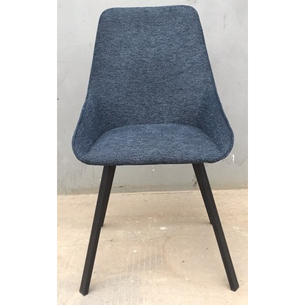 Dining Chairs set of 4, Upholstered Side Chairs, Adjustable Kitchen Chairs Accent Chair Cushion Upholstered Seat with Metal Legs for Living Room Blue