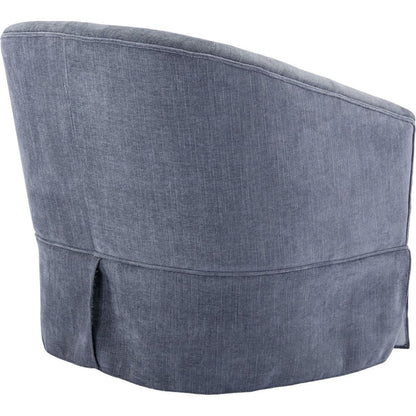 degree Swivel Accent Armchair Linen Blend Grey