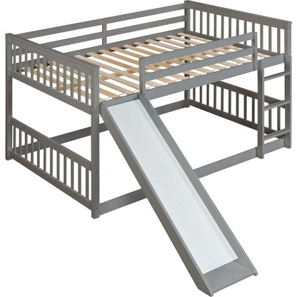 Full over Full bunk bed with Slide