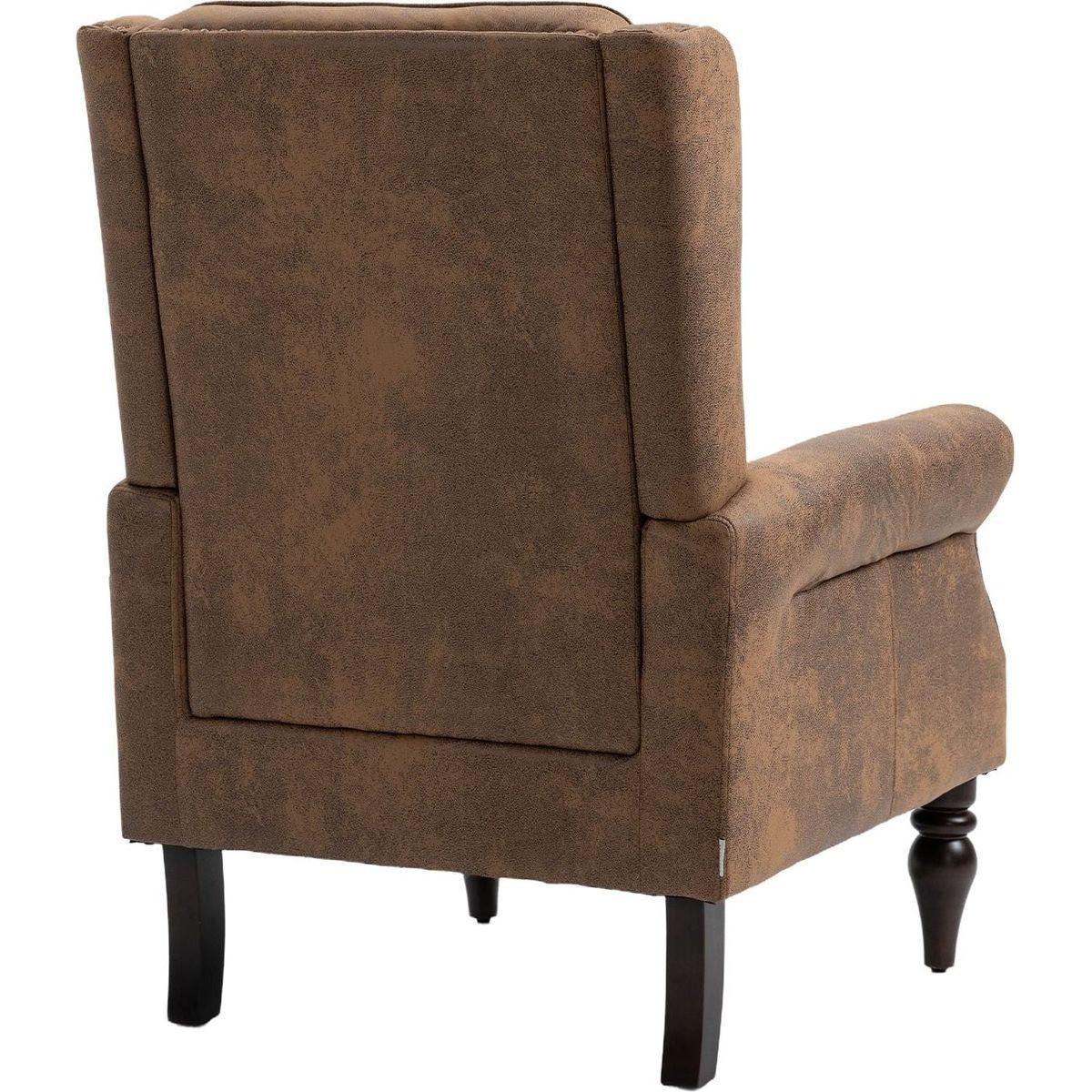 Wood Frame Armchair, Modern Accent Chair Lounge Chair for Living Room