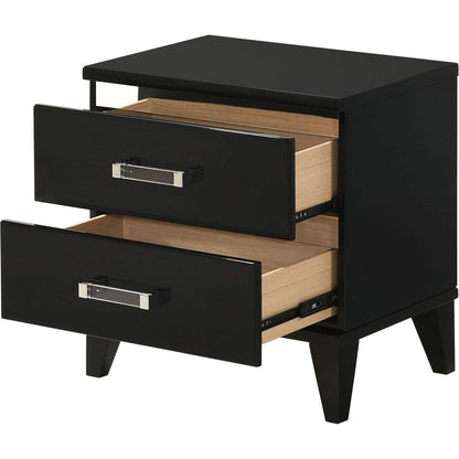 Chelsie Nightstand Black Finish