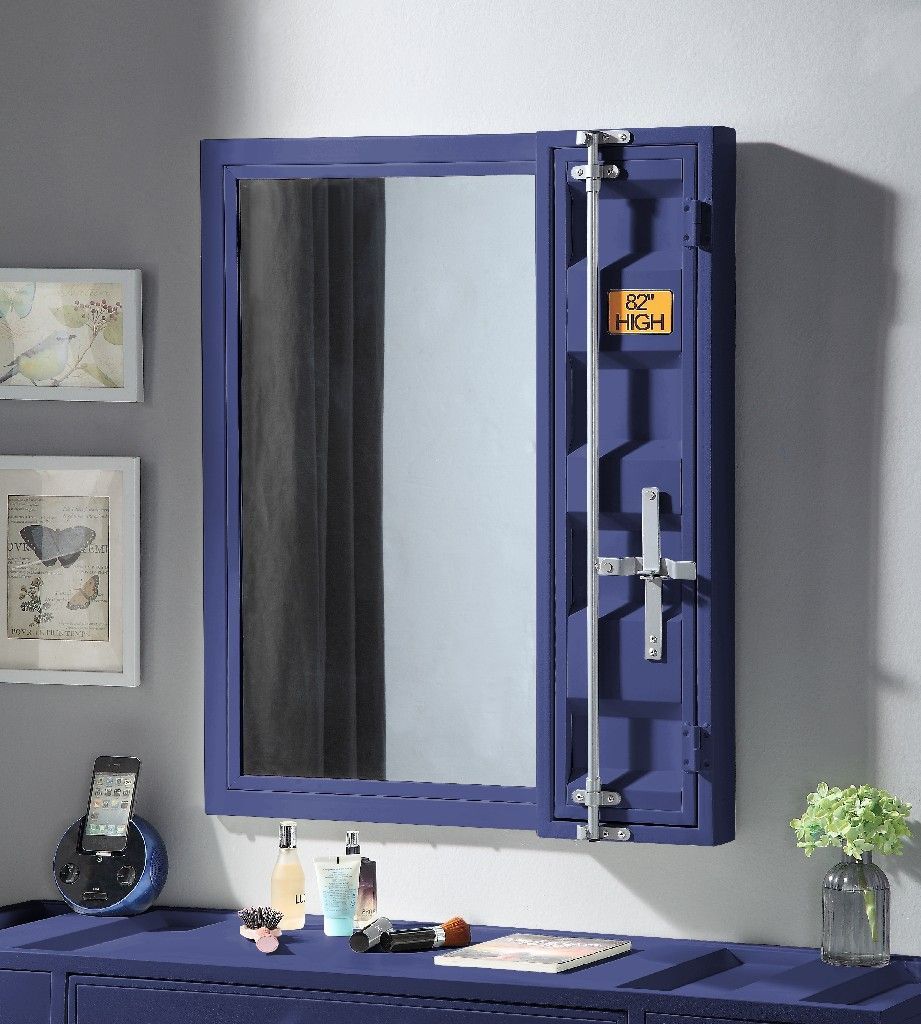 Cargo Vanity Mirror, Blue