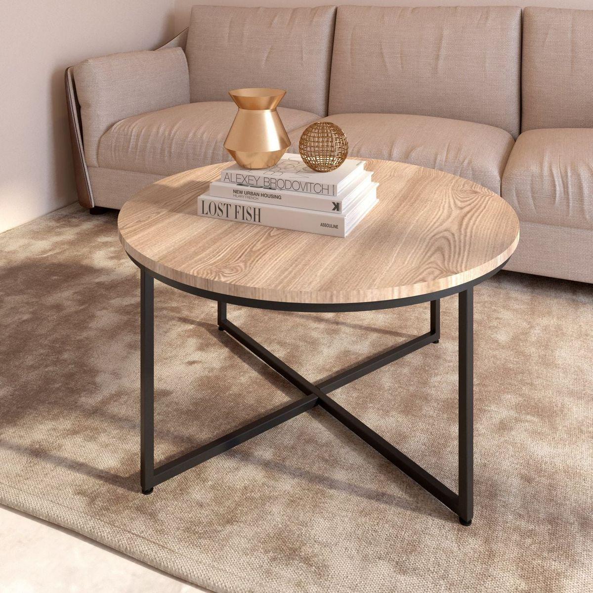 Modern Round Metal Coffee Table