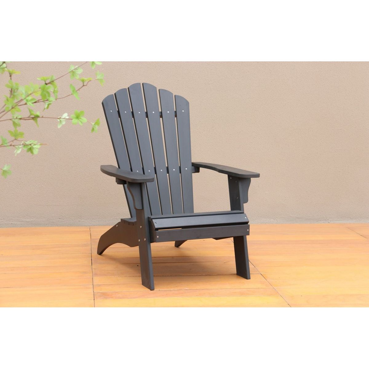 Polystyrene Adirondack Chair - Black