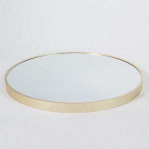 Matte Gold Wall Mirror 24" Round Mirror Metal Framed Mirror Circle Wall-Mounted Mirror, Circular Mirror for Bathroom Wall Decor Living Room