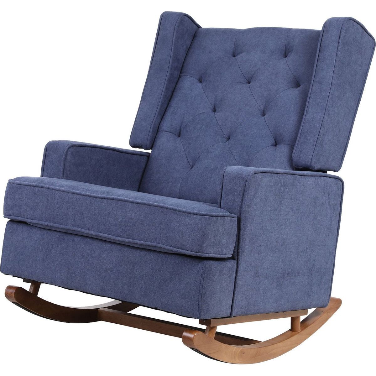 living room Comfortable rocking chair accent chair Navy fabric