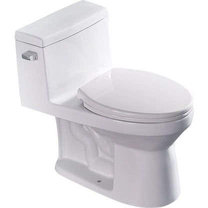 Ceramic One Piece Toilet, Single Flush with Soft Clsoing Seat