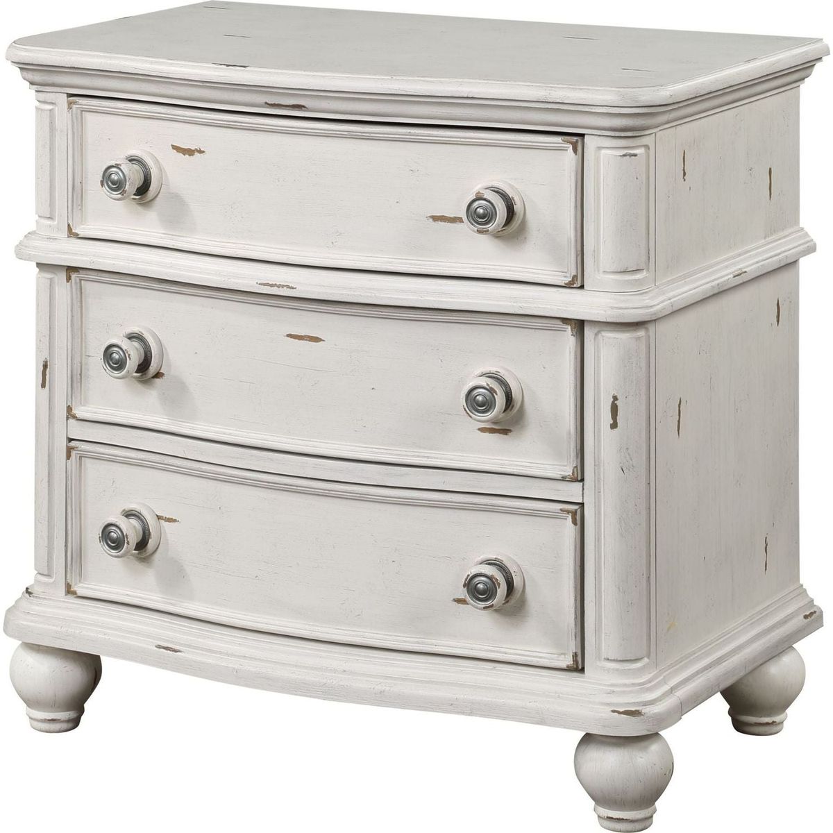 Jaqueline NIGHTSTAND Antique White Finish