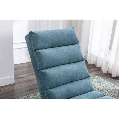 Linen Chaise Lounge Indoor Chair, Modern Long Lounger for Office or Living Room