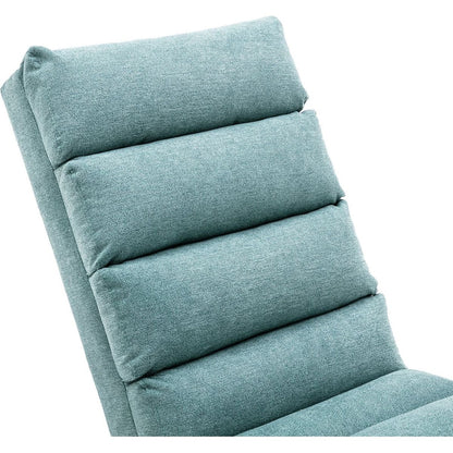 Linen Chaise Lounge Indoor Chair, Modern Long Lounger for Office or Living Room