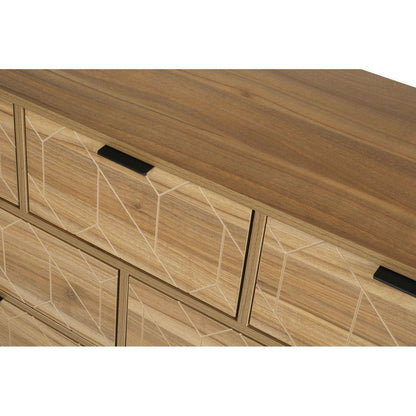 Modern 7 Drawer Dresser Wood Cabinet (Walnut)